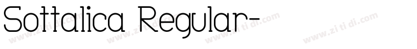 Sottalica Regular字体转换